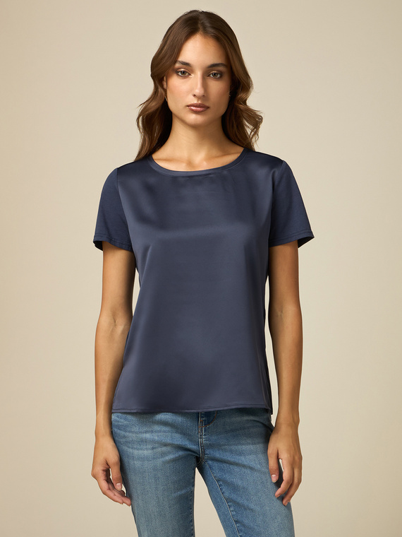 Dual fabric T-shirt