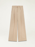 Pantaloni wide leg misto lino image number 4