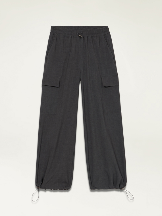 Flannel cargo trousers