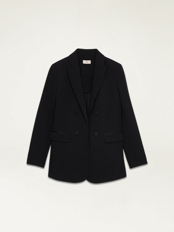 Blazer con dettagli in raso