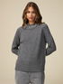 Maglia misto cashmere con pietre image number 0