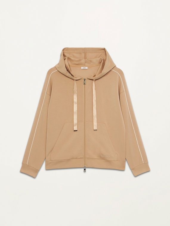 Soft touch sweatshirt with hood