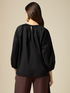 Blusa in cotone con spilla image number 1