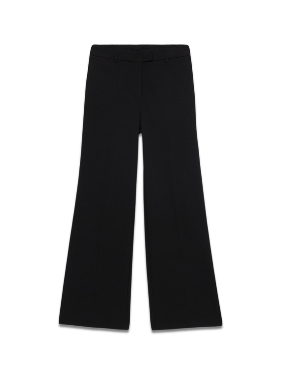 Pantalon large avec profils en satin