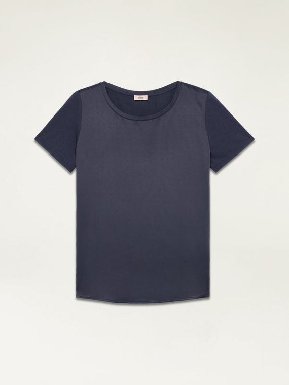 Dual fabric T-shirt