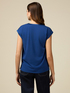 Dual-fabric V-neck T-shirt image number 2