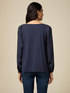 Blusa bimaterica maniche lunghe image number 1