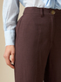 Wide leg linen blend trousers image number 2