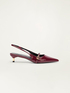 Décolleté slingback in vernice image number 2