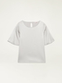 Blusa maniche corte in raso image number 3