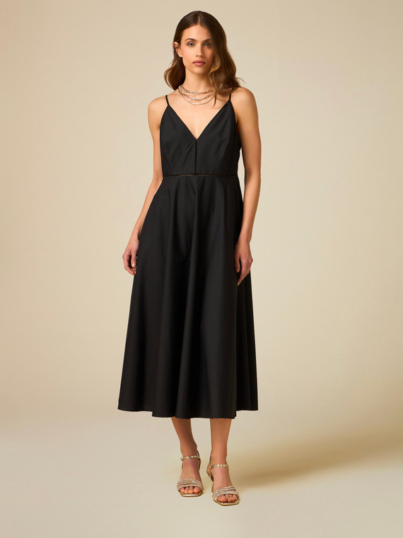 Long summer poplin dress