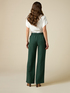 Pantaloni wide leg misto lino image number 1