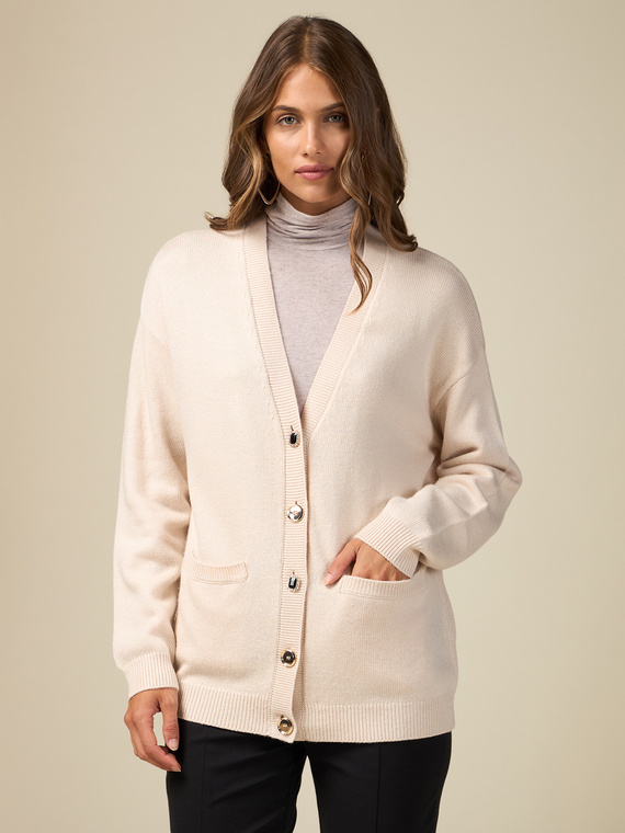 Cardigan misto cashmere