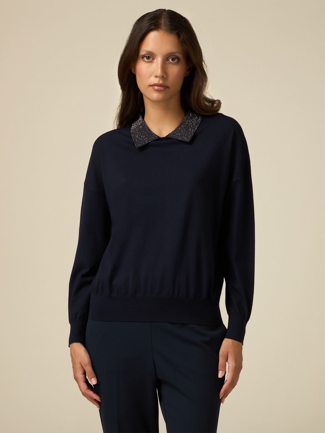 Jewel neck sweater hotsell