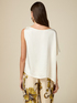 Blusa asimmetrica in raso image number 1