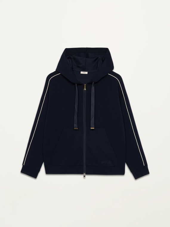 Soft touch sweatshirt with hood