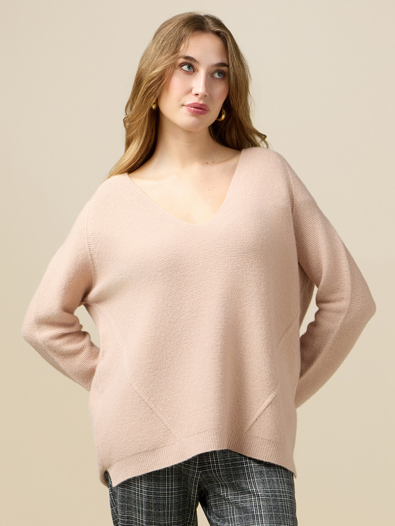 Oversized V-neck sweater