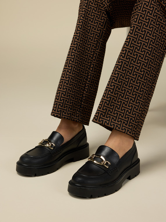 Loafers with lug sole