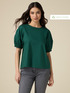 Eco-friendly dual-fabric T-shirt image number 0