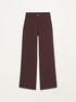 Wide leg linen blend trousers image number 4