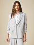 Flowing fabric blazer jacket image number 0